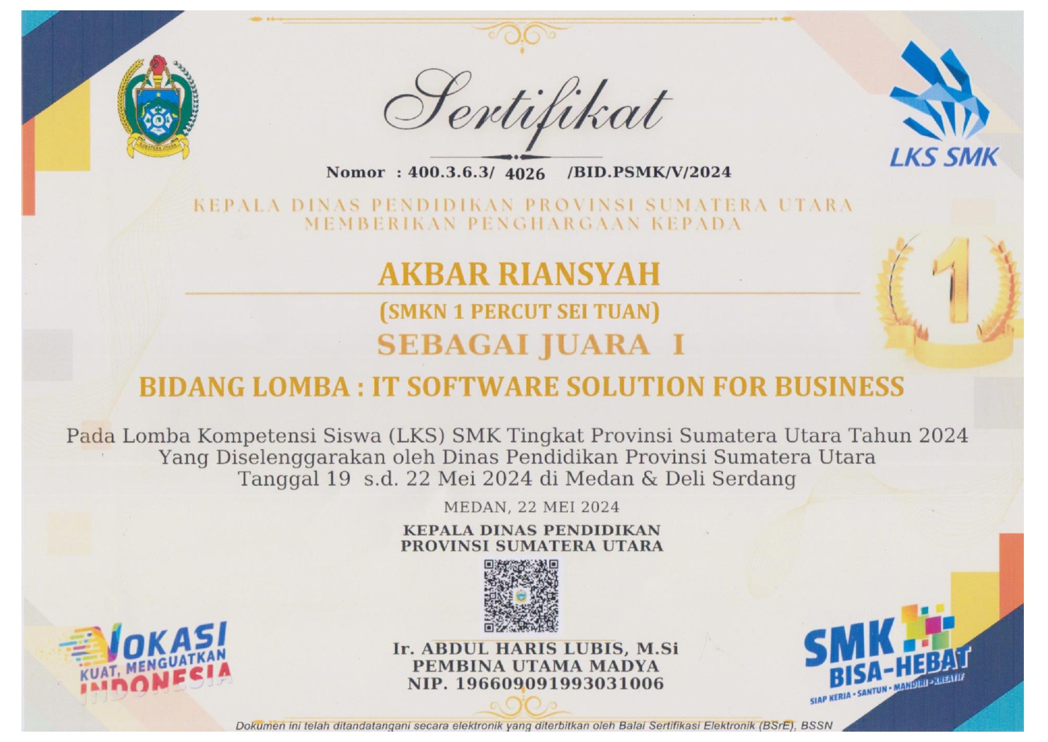 IT Software Solution for Business competition (Provincial champion)
