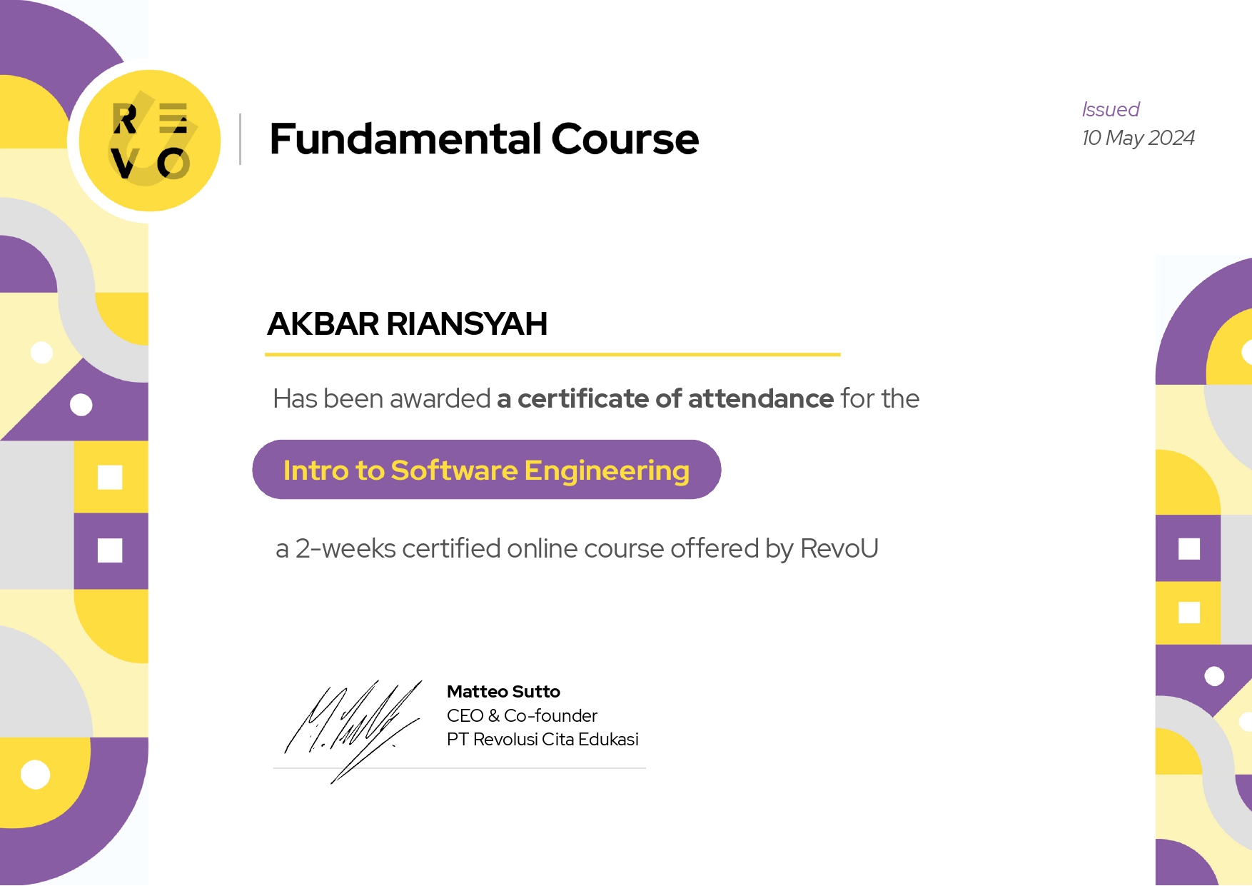 Software Engineering Foundations